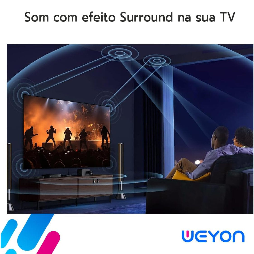 Smart TV 32" WEYON LED Android 14 HD Wi-Fi Google Play e Google Cast Bivolt