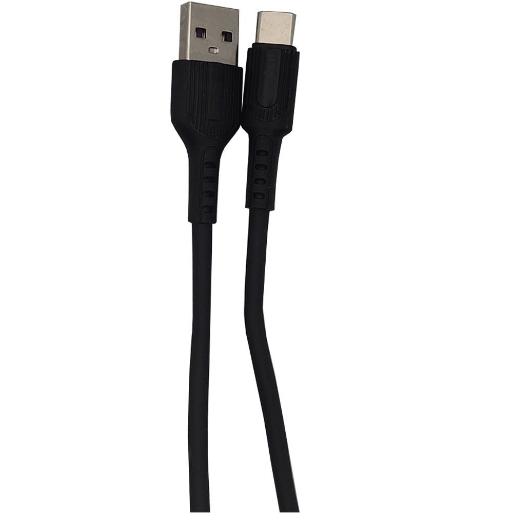 Cabo de Dados USB Carregamento 2.4A Tipo C Preto Inova - CBO-5720