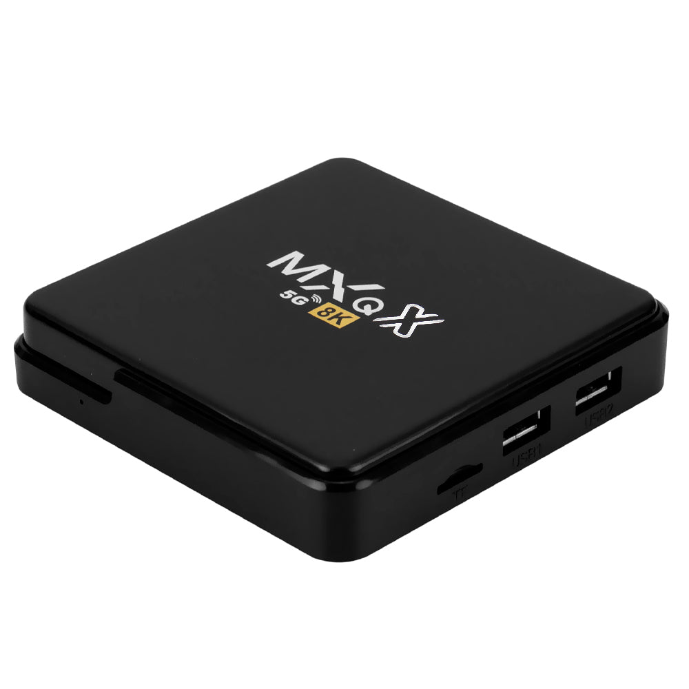 TV Box MXQX 32GB RAM, 128GB Armazenamento, 5G, 8K, Android 11, Quad-Core - Preto