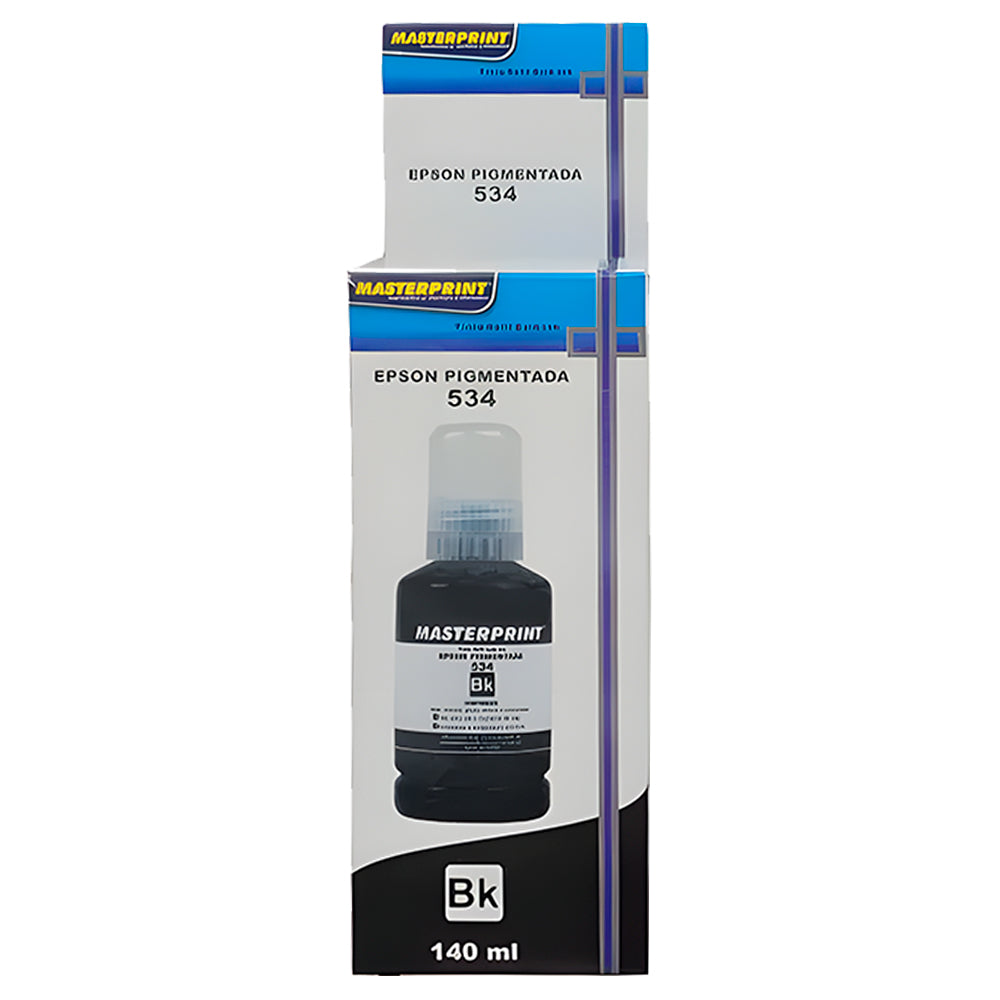 Refil de Tinta Compatível Epson 534 Preto Pigmentada 140ML MasterPrint