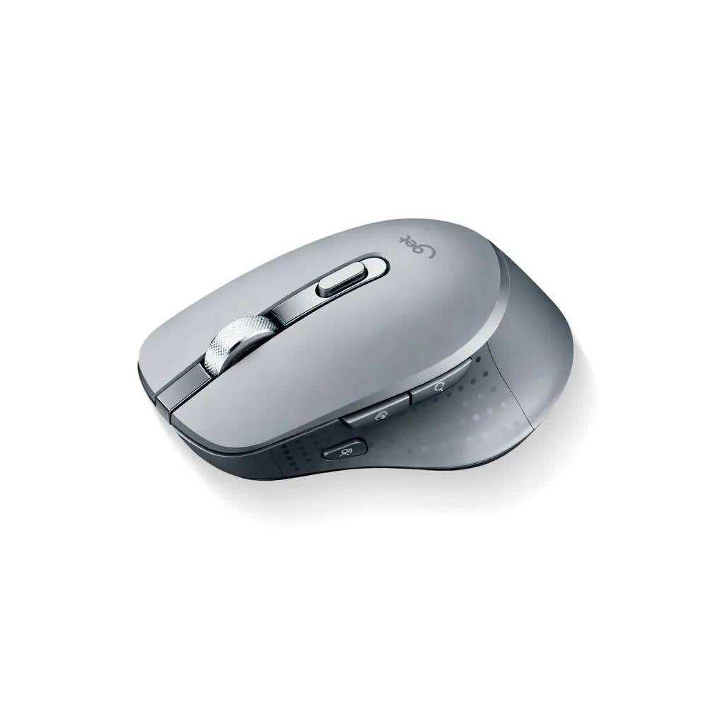 Mouse Sem Fio Bluetooth 5.1 USB, Recarregável Get Silence, 7 botões, 1600DPI, Grafite