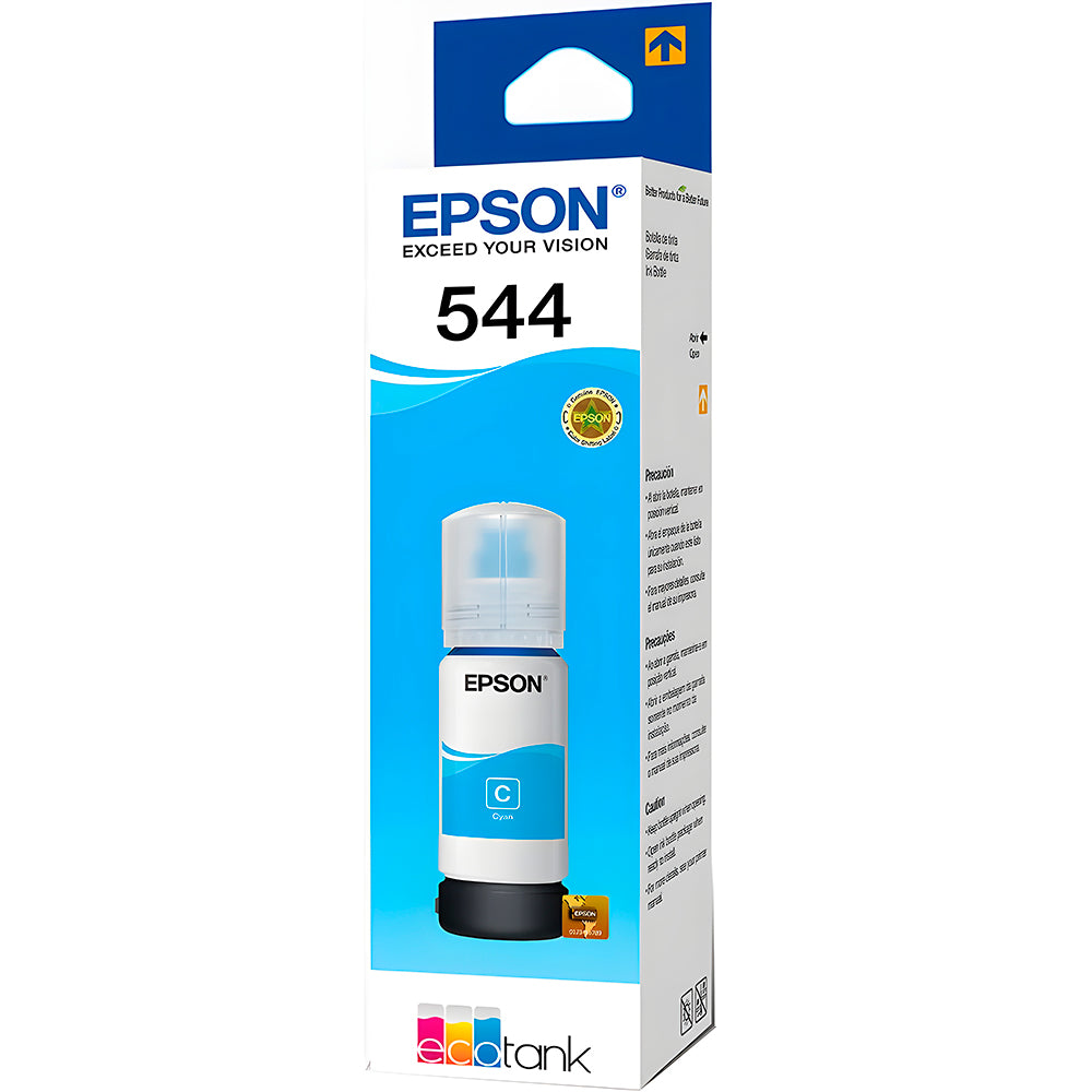 Refil de Tinta Epson Cyan 544-T544220 Original Para L3110/L3150 Rende 7.500 Paginas (Na Caixa)