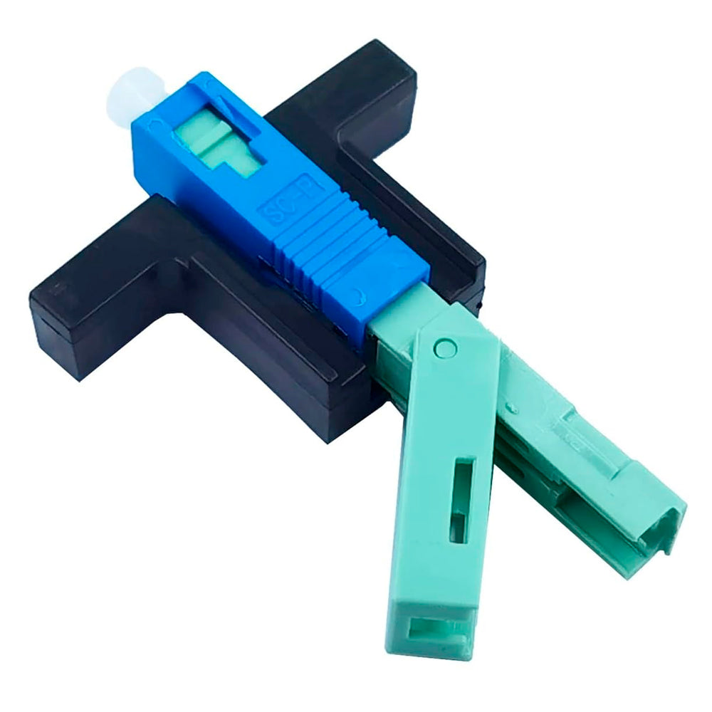 Conector Óptico, Tipo Fast, Com Trava, One Click SC/UPC, Azul