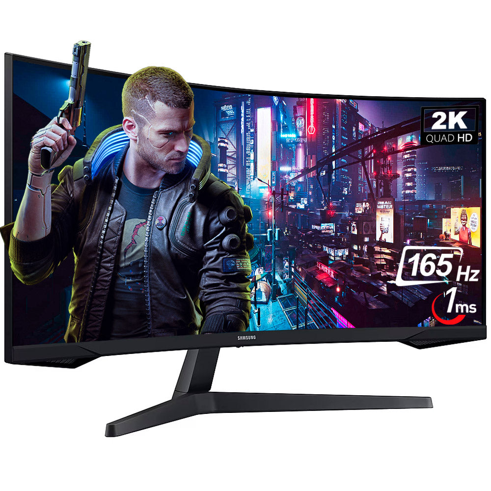 Monitor Gamer Samsung Odyssey G5 34' VA, Curvo, Wide, 165 Hz, 2K QHD, 1ms, FreeSync Premium, HDR10, HDMI- LC34G55TWWLXZD