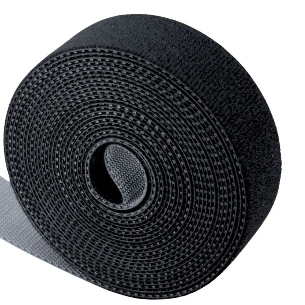 Velcro Macho E Fêmea, Fita Organizadora Dupla Face, Rolo 16mm X 3 Metros, Preto