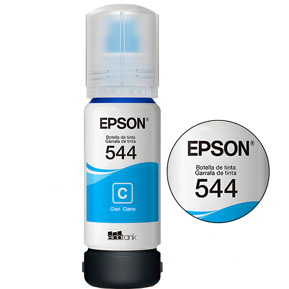 Refil de Tinta Epson Cyan 544-T544220 Original Para L3110/L3150 Rende 7.500 Paginas (Fora da Caixa)