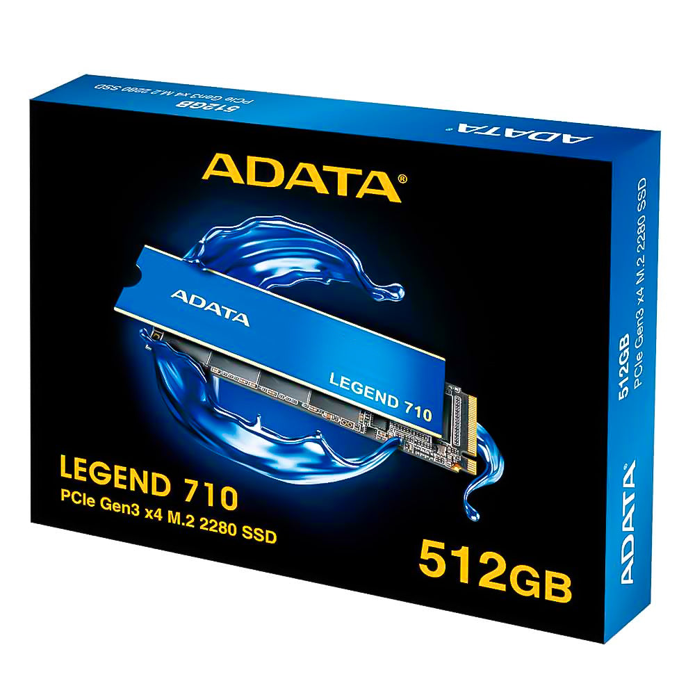SSD M.2 Adata 512GB Legend 710 M.2 2280 PCIe GEN3x4 NVMe 1.4 Leitura 2.400 MB/s Gravação 1.800 MB/s Azul ALEG-710-512GCS