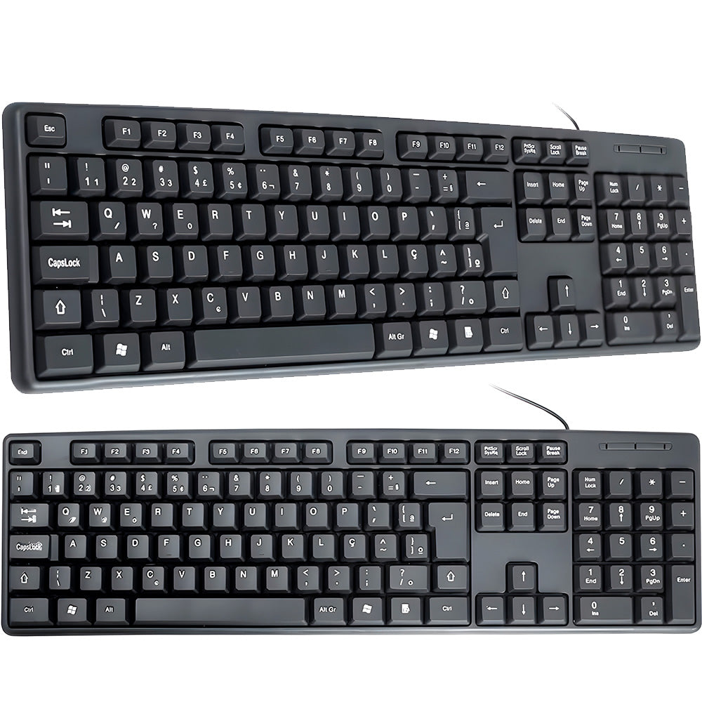 Teclado USB K-Mex KB-3728U Ub Preto S/logo ABNT2 - Kb3728u0001cb0x