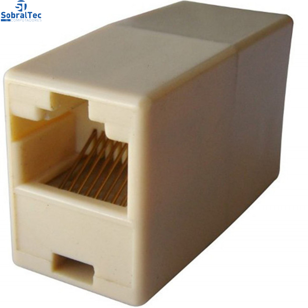 Emenda Rj45 8 vias Simples Reta