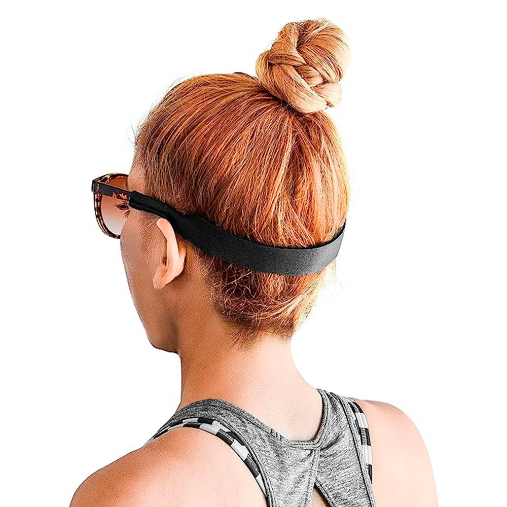 Cordão de Óculos, Ajustável, Antiderrapante, Para Óculos Casuais e Esportivos, Preto