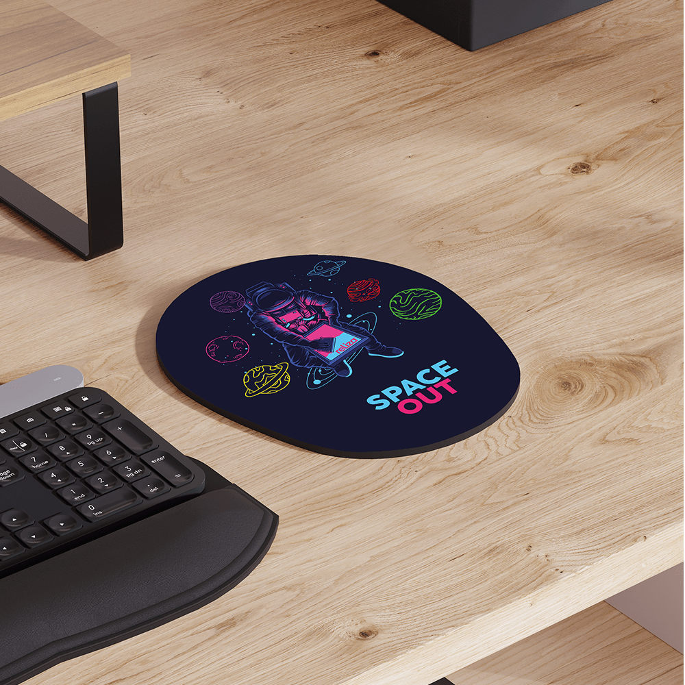 Mouse Pad Ergonômico 24 x 20,6cm, Reliza Comfort, Apoio para Pulso e Base Antiderrapante - Estampa Espaço