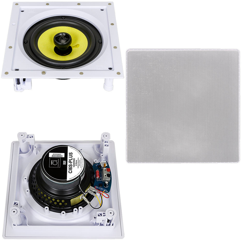 Caixa Acústica de Embutir JBL CI6S Plus Arandela Quadrada 160W