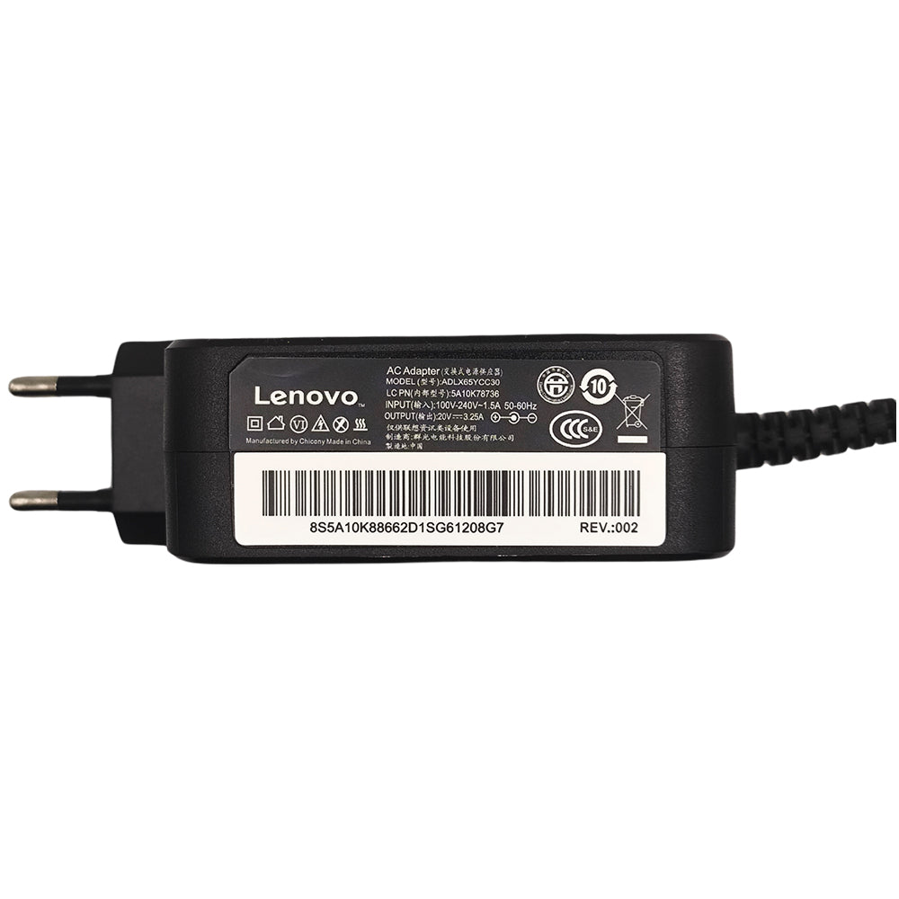 Fonte Notebook Lenovo, 20V, 3.25A, 65w, Pino Plug Preto 4mm x 1.7mm, Modelo LE-12, Para Notebook Ideaped e Yoga