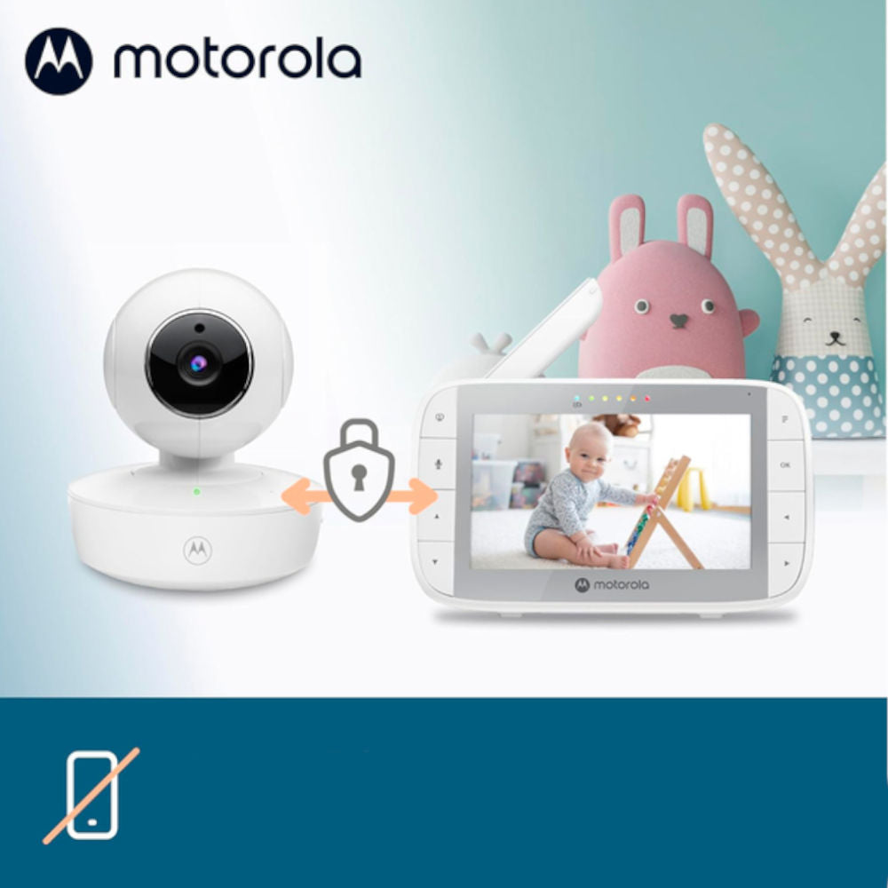 Babá Eletrônica Motorola Tela 5'' VM36XL Com vídeo portátil,  zoom à distância e panorâmico