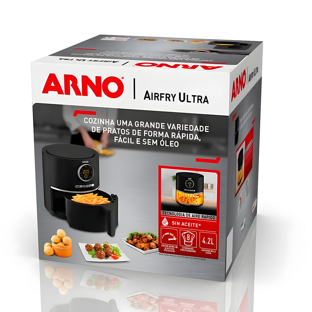 Fritadeira Sem Óleo Arno, Air fryer Ultra 4,2 Litros, 220V - Preta