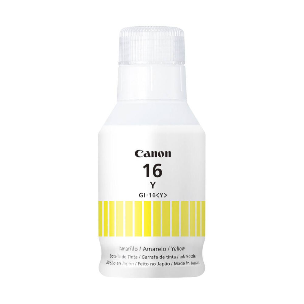 Refil de Tinta Canon GI-16 Amarelo 135ml Original, Compatível GX5010, GX6010 e GX7010