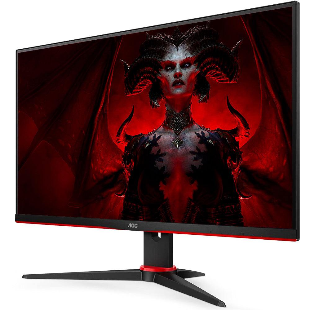 Monitor Gamer AOC  24" Polegadas Full HD 75Hz 1ms 24G2HE5 - Preto e Vermelho