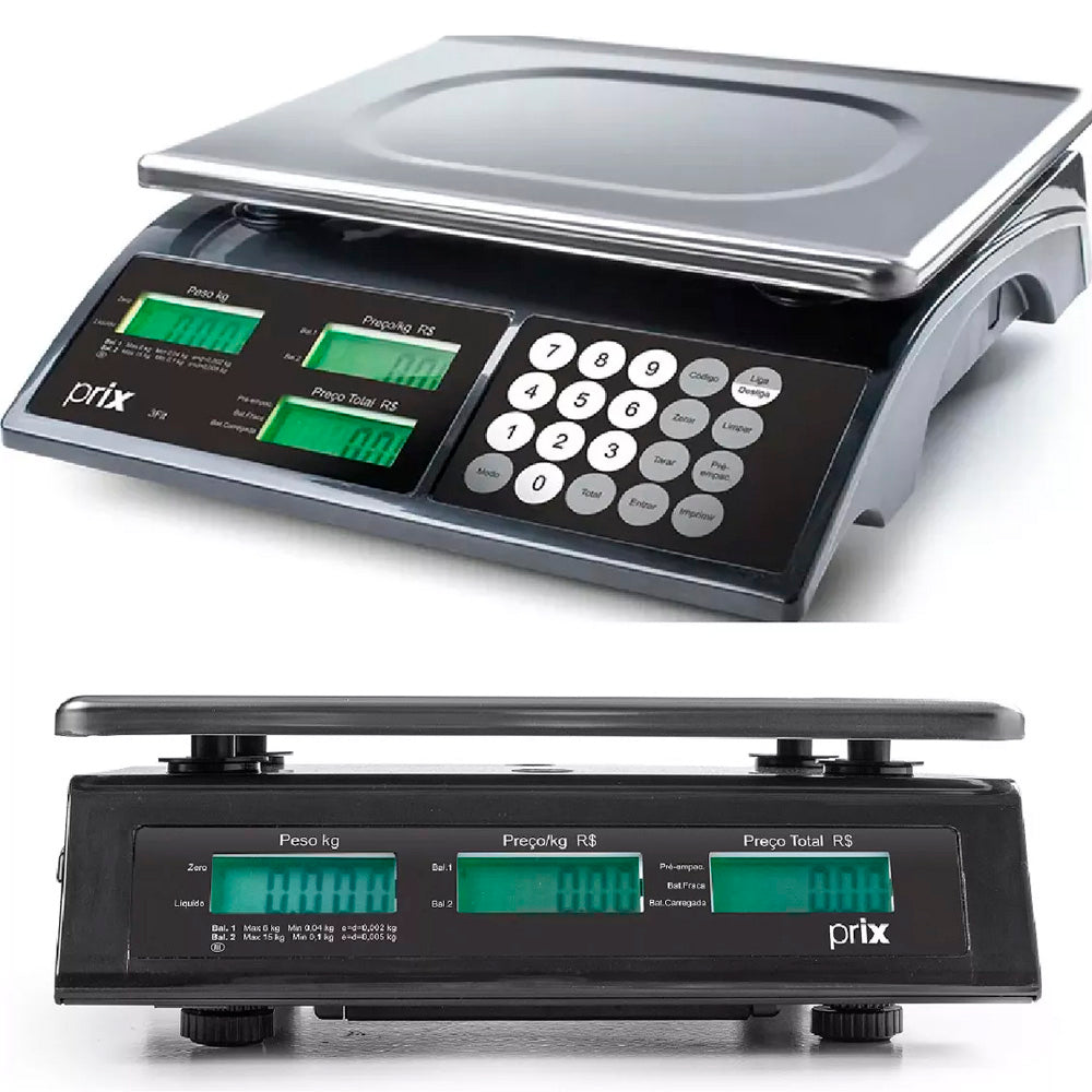 Balança Computadora Digital de Bancada, Alta Precisão, Bivolt, Toledo Prix 3 FIT