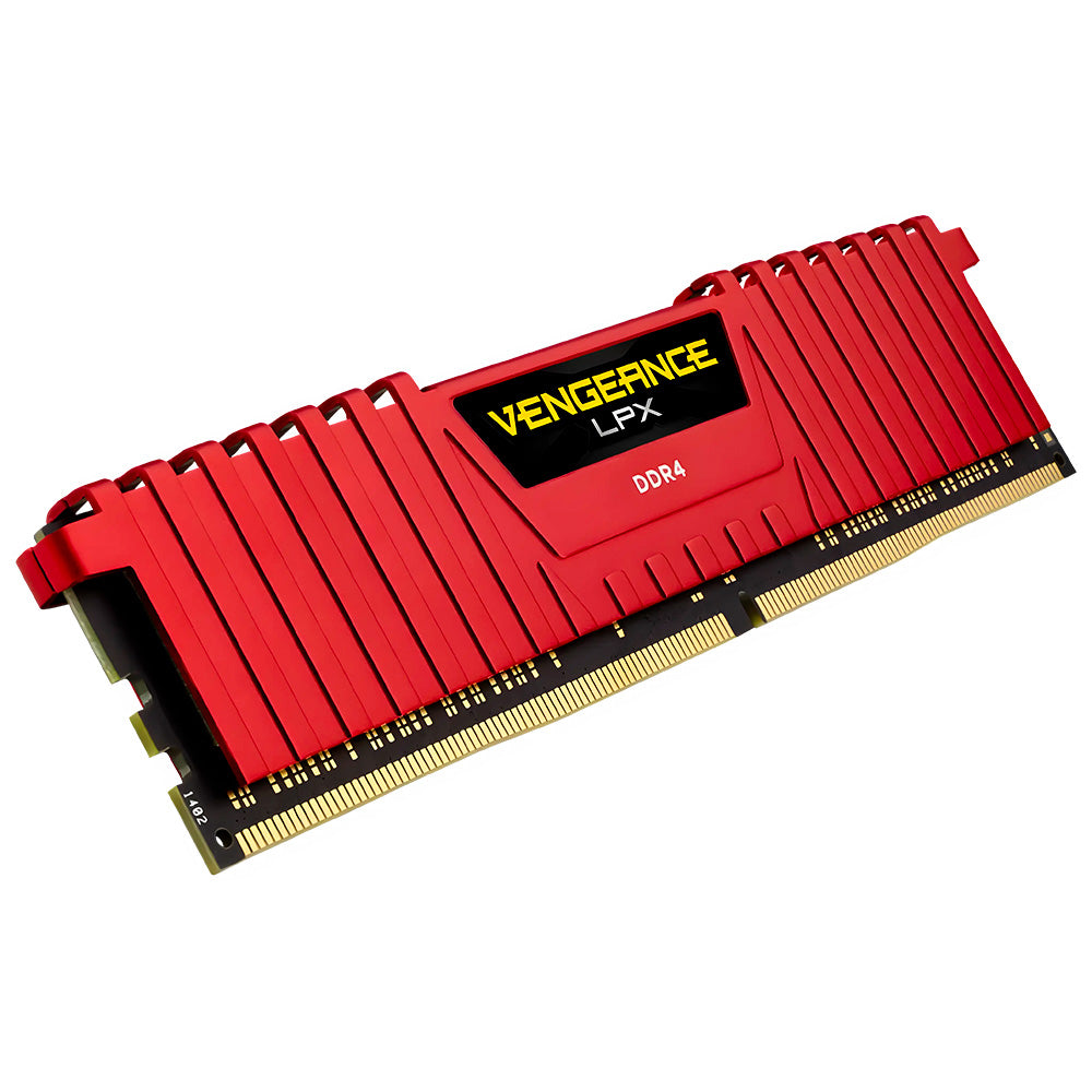 Memória RAM Desktop 8GB DDR4 2666MHz 1.20V PC4-21300 BANSHEE CORSAIR VENGEANCE LPX C14 Vermelho  - CMK8GX4M1A2400C14R