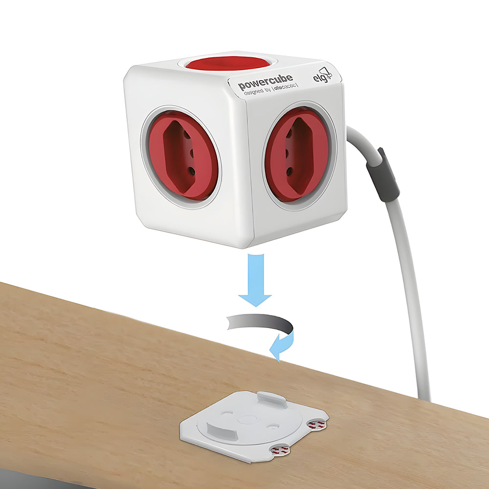 Adaptador Múltiplo, Bivolt, 5 Tomadas, Com Cabo de 3 Metros, PowerCube EXTENDED, PWC-X5/3M, ELG