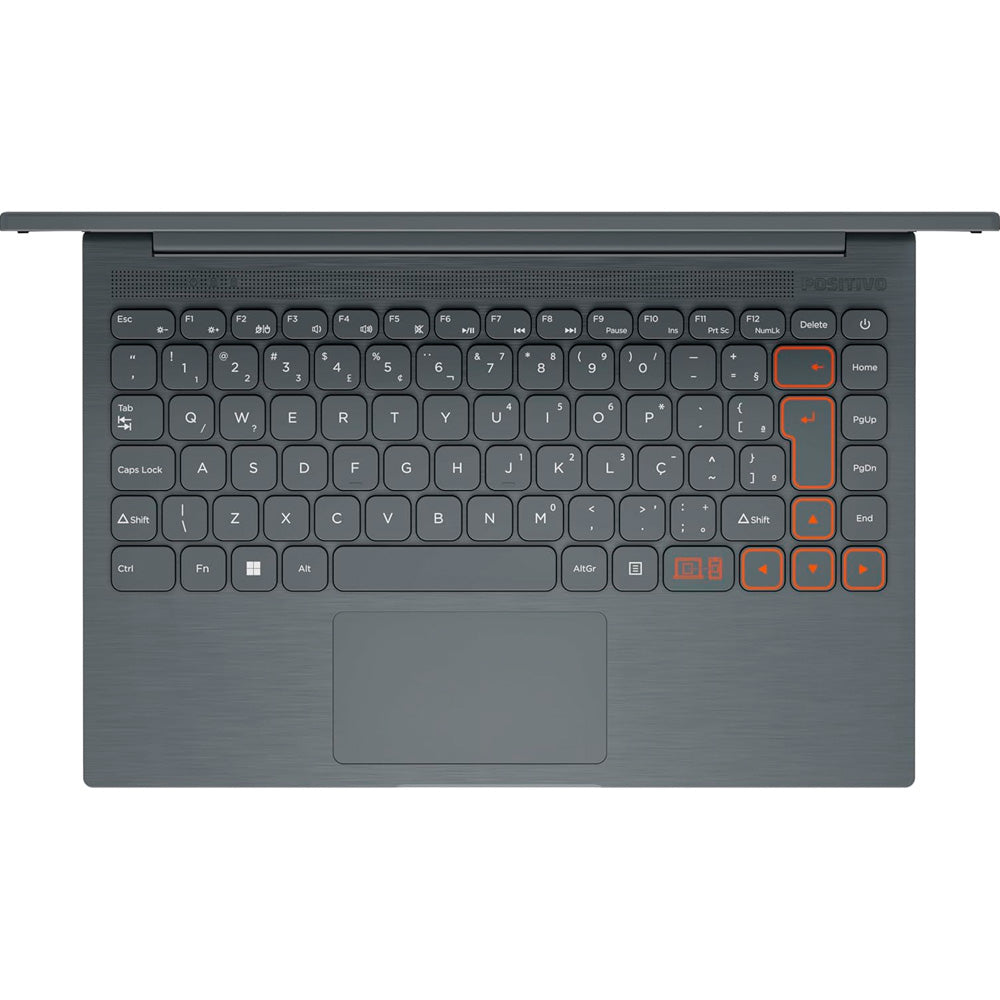 Notebook Positivo Vision C14 Celeron 4GB 128GB eMMC, Wind 11, Lumina Bar, Tela 14" HD Antirreflexo, Tecla Link – Cinza