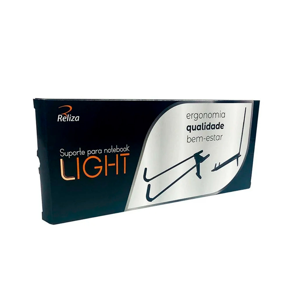 Suporte Para Notebook, Ergonômico, Ajustável, Reliza Light, Conforto e Estabilidade - Preto