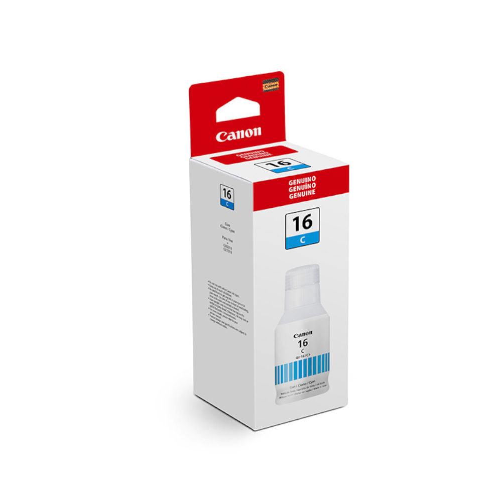 Refil de Tinta Canon GI-16 Ciano Original 135ml para GX5010, GX6010 e GX7010