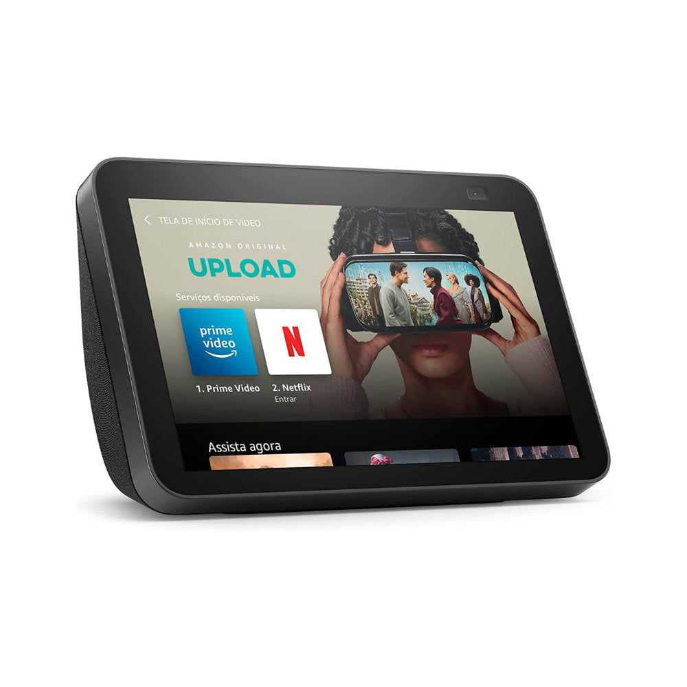 Echo Show 8 (2ª Geração) Amazon Smart Display HD 8", Câmera 13MP, Alexa Integrada, Touchscreen, Wi-Fi e Bluetooth, Preto