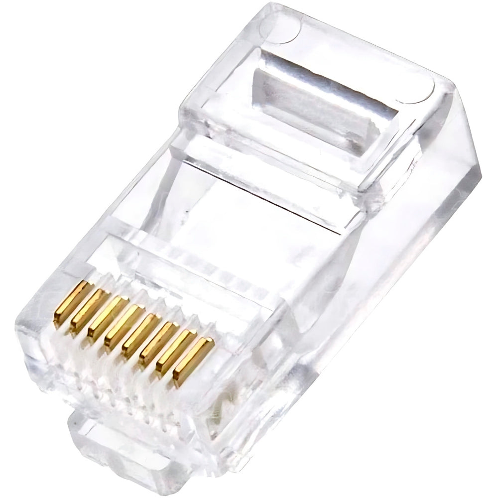 Conector Cristal RJ45 Cat5e/Cat6e EZ Exbom Vazado, CONT-RJ45V1K, 8P8C - Pacote com 100 Unidades