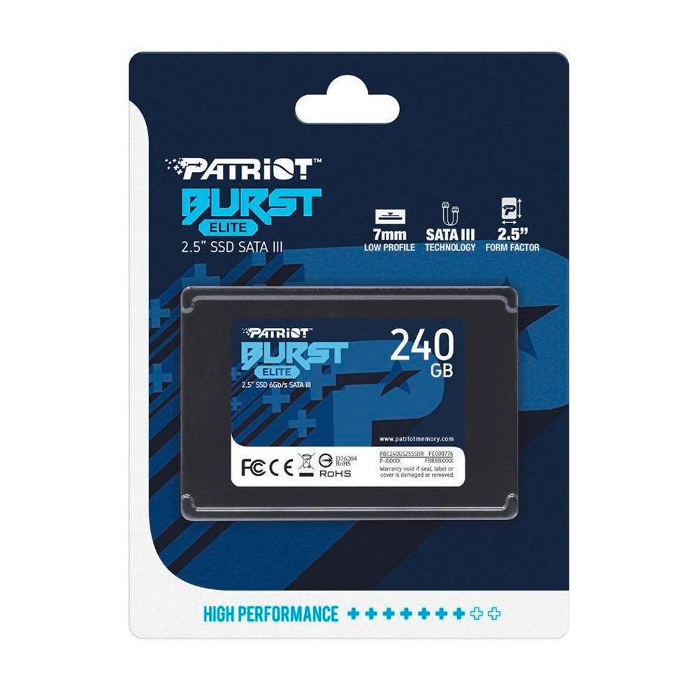 SSD 240GB Patriot Burst Elite 2.5" SATA 3 - PBE240GS25SSDR