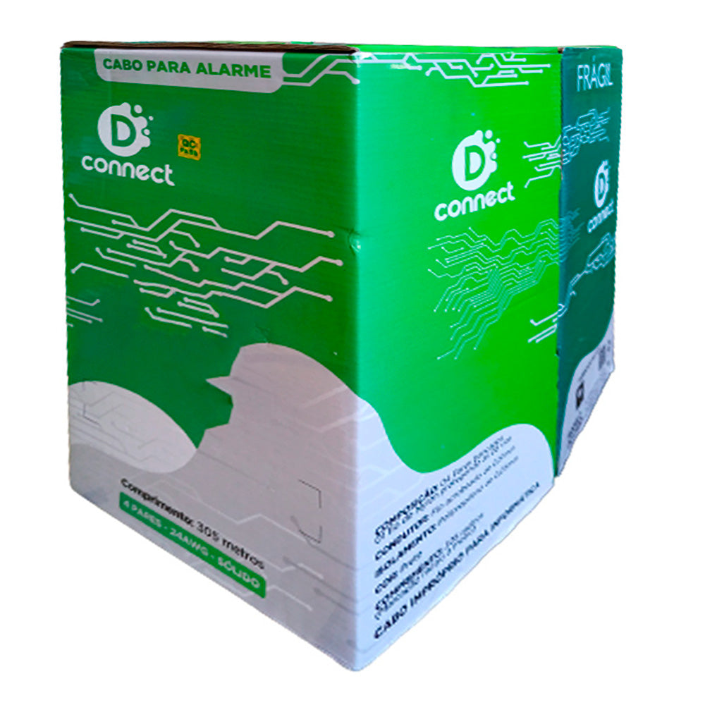 Caixa de Cabo de Rede 305 Metros CAT.5 D Connect - Azul