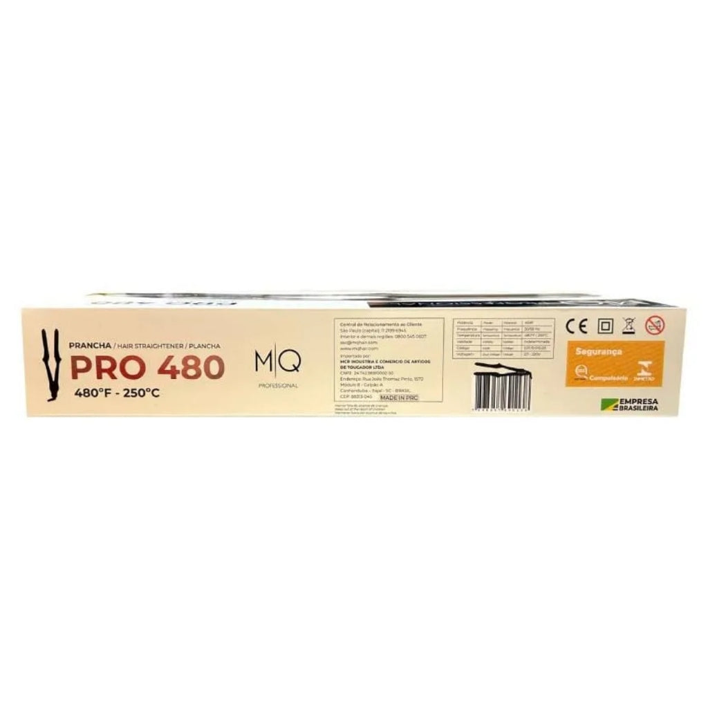 Prancha de Cabelo Profissional Titanium Pro 480 Bivolt Cor Chumbo 110V/220V
