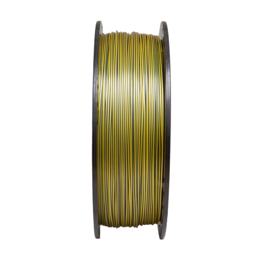Filamento PLA Duo Color Dourado/Preto V-Silk High Speed Premium 1 Kg – Efeito Bicolor e Brilhante