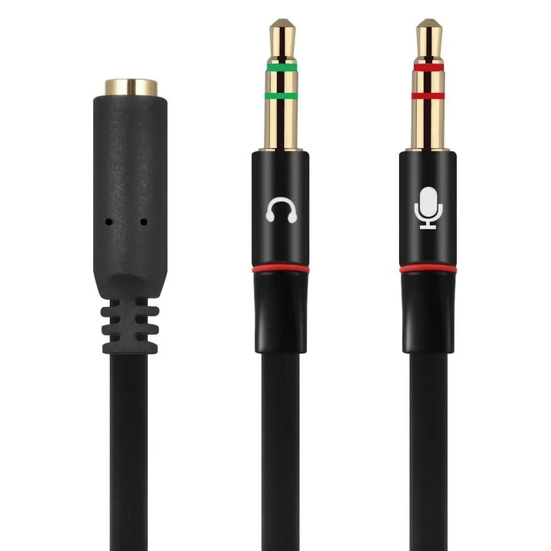 Cabo Adaptador Y, 2 P2 Macho, Para P2 Fêmea, Fone e Microfone, IT-Blue