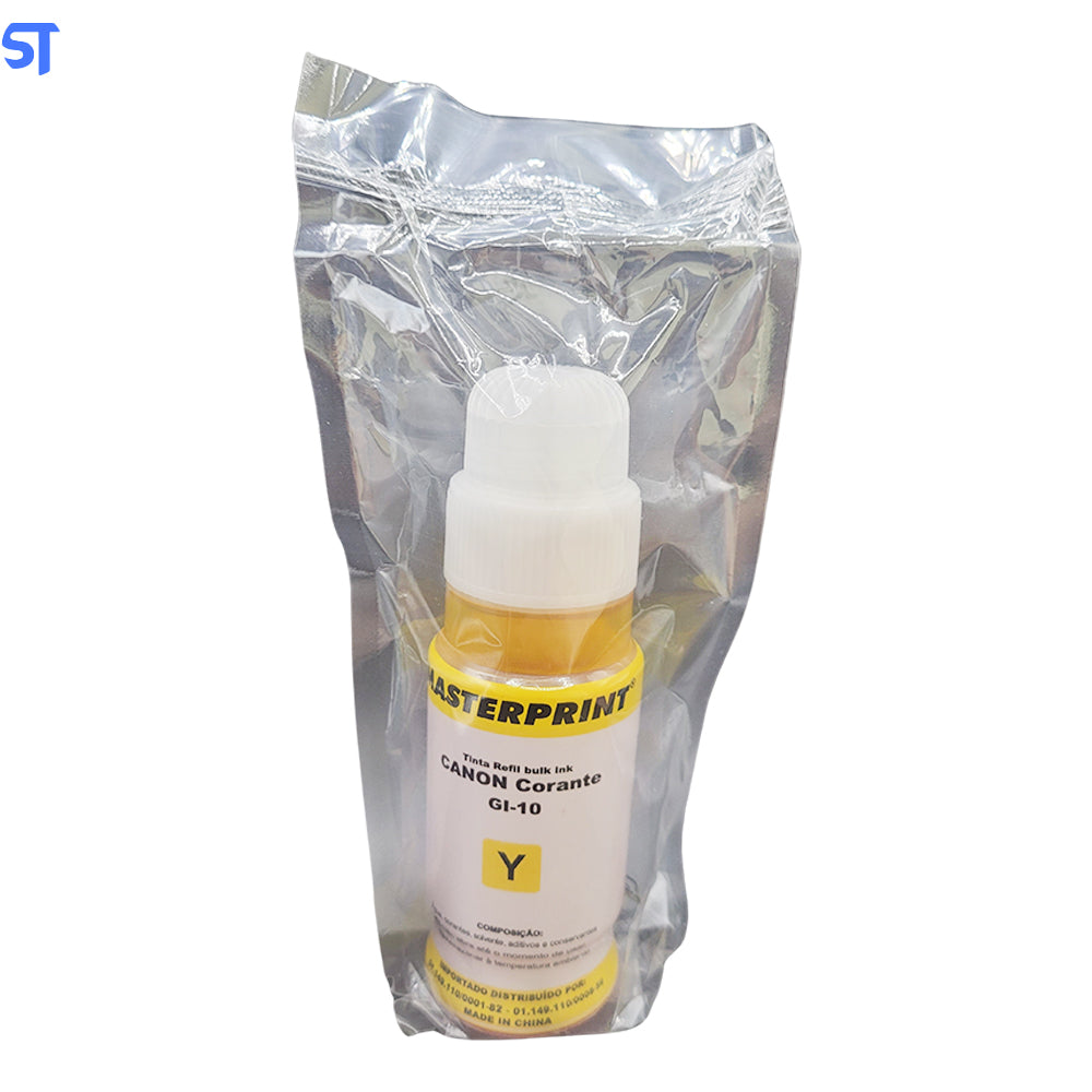 Refil de Tinta Compatível Canon Bulk Ink GI-10 Corante Amarelo 70ML MasterPrint