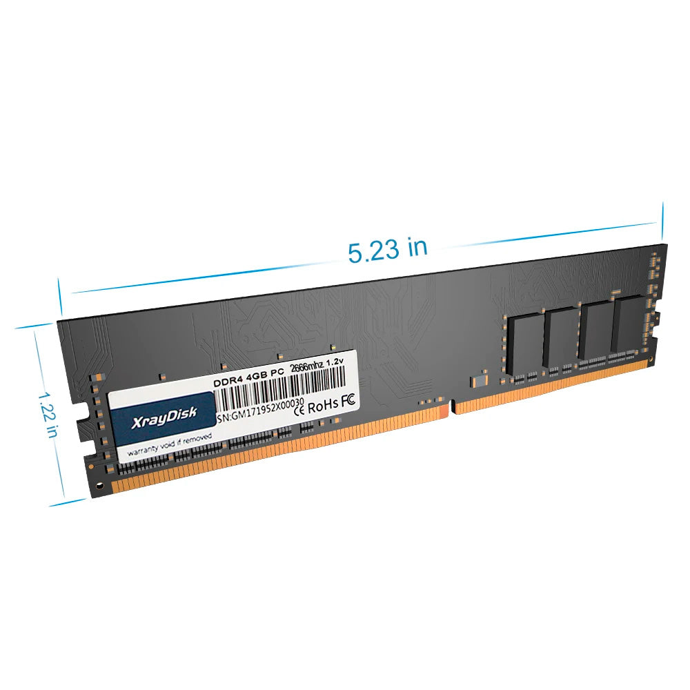 Memória RAM Desktop 8GB 2666MHz 1.2V DDR4 XrayDisk - Preta