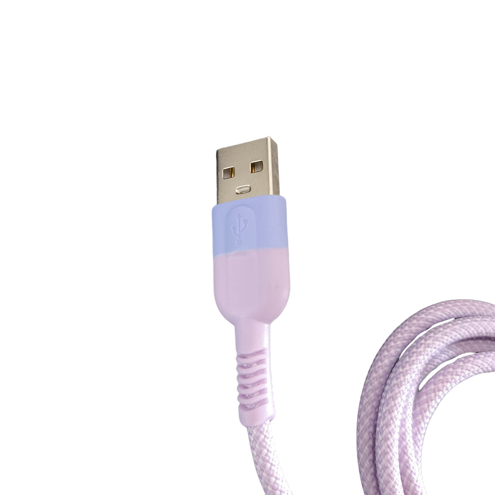 Cabo USB Para Micro USB, Carregamento Rápido, 1 Metro de Comprimento, CB103-1, A'Gold - Roxo