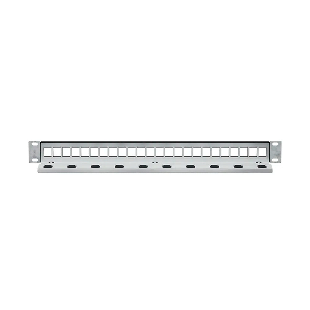Patch Panel Blindado Descarregado Intelbras, Com 24 Portas, Guia Traseira, PPDB24P
