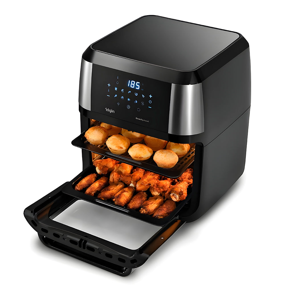 Fritadeira Eletrica Airfryer Elgin Oven Fry 4 Em 1 de 12Litros, 1800W 220V, Assa, Frita Sem Óleo, Desidrata e Reaquece