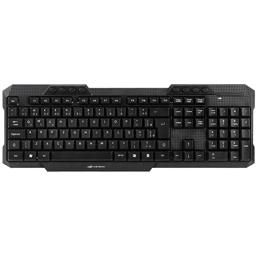 Kit Teclado e Mouse Wireless (Sem Fio) K-W10BK - C3Tech