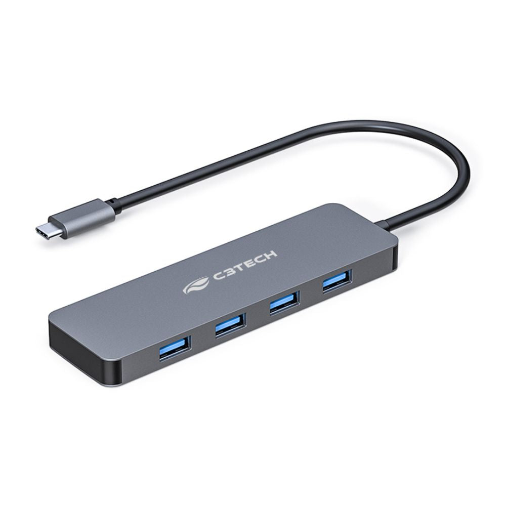 Hub USB-C 3.0 4 Portas HU-C330GY C3Tech