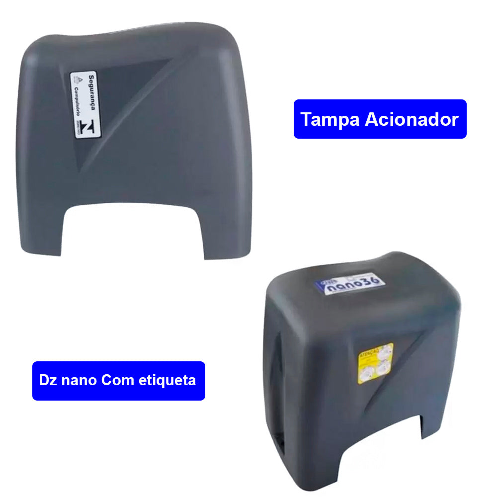 Tampa Carenagem Para Motor de Portão Rossi DZ Nano Com Etiqueta