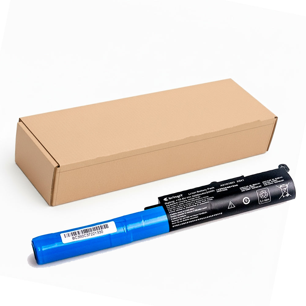 Bateria de Notebook Compatível com Asus Vivobook Max X541NA, 3 Células, 10.8V, 2200 mAh, Cor Azul, BringIT - PN A31N1601