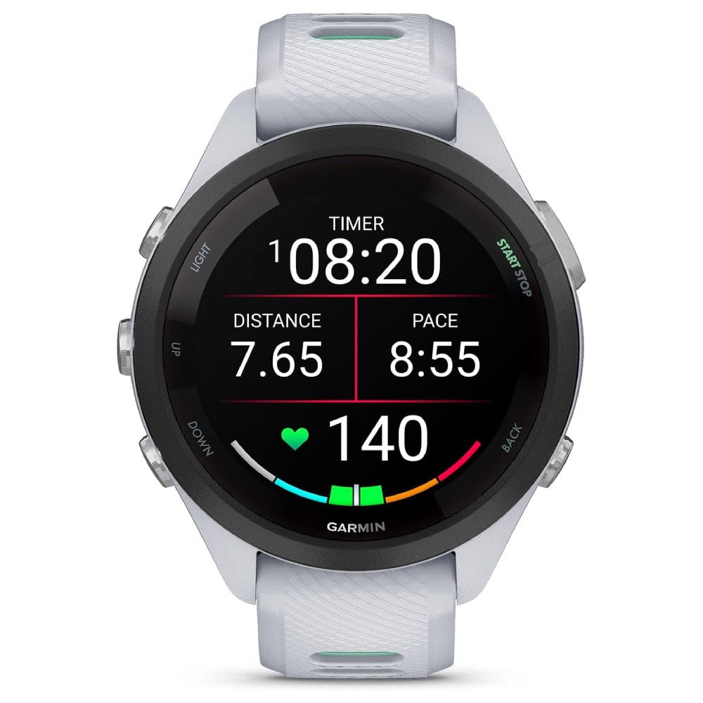 Smartwatch Garmin Forerunner 265S 42mm AMOLED GPS Wi-Fi Bluetooth, Cinza Claro/Verde Água