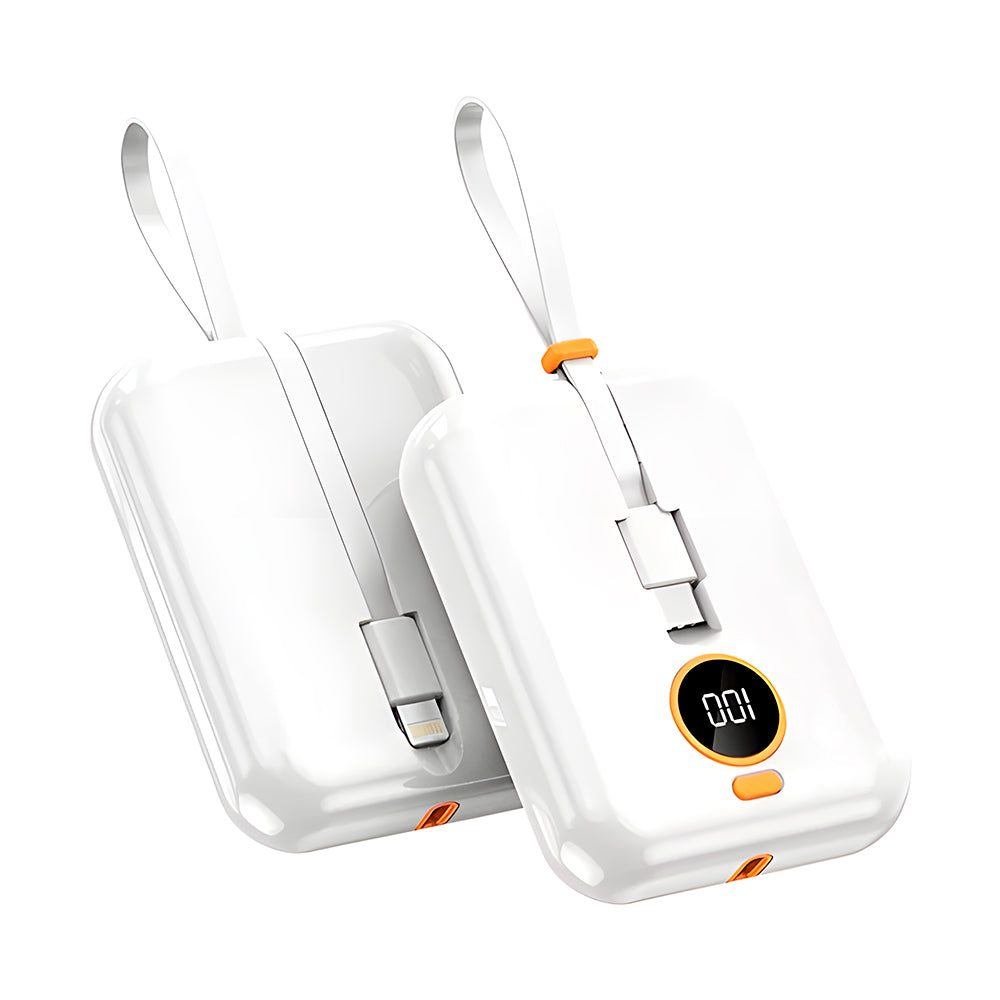 Carregador Portátíi, Power Bank, 10.000mah, Carregamento Turbo, A'Gold, BTE-15, Branco