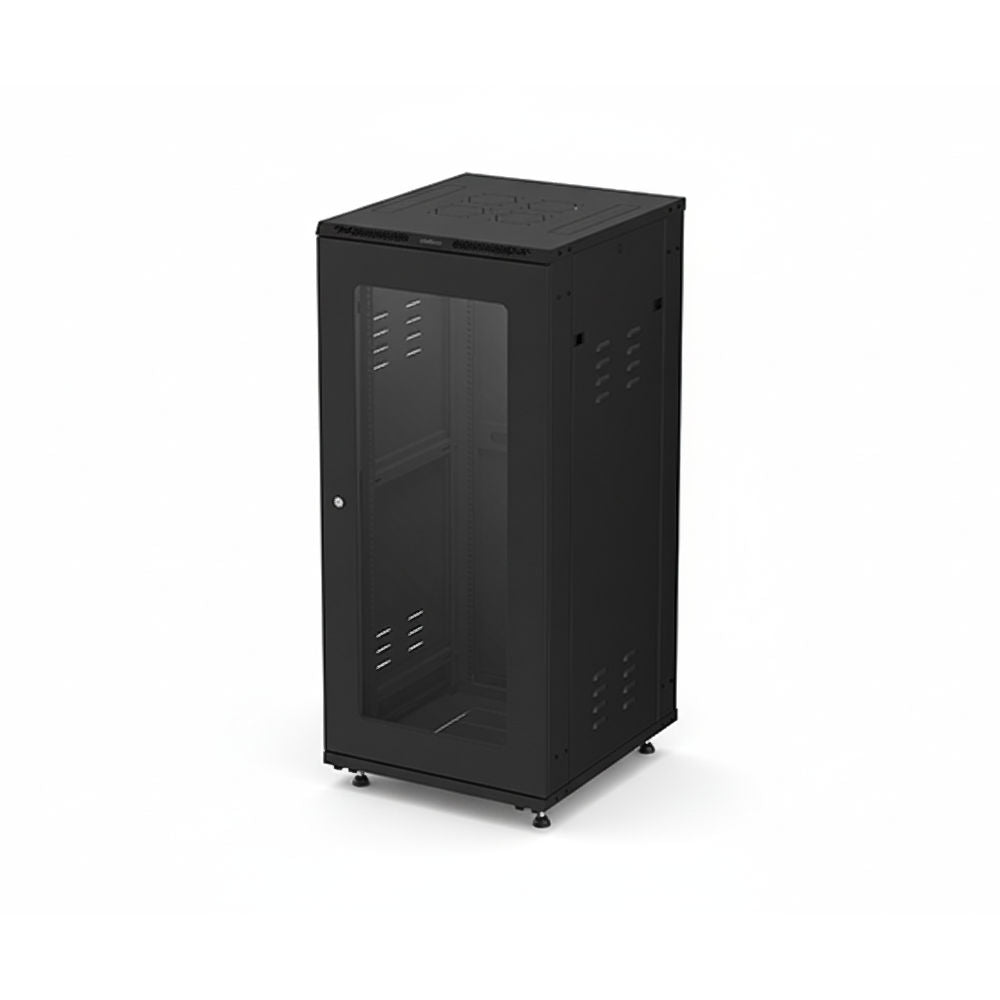 Rack de Piso Intelbras RPD 2867 Desmontável 28U 19" 670mm, 1000kg Carga, Aço SAE 1008, Porta Acrílico, Preto