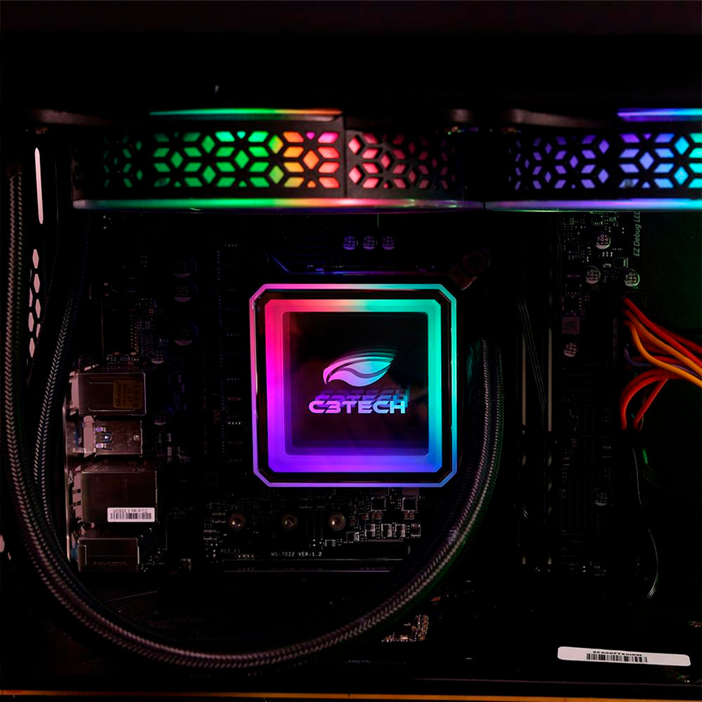 Water Cooler Gamer C3Tech FC-W240WHRGB Branco