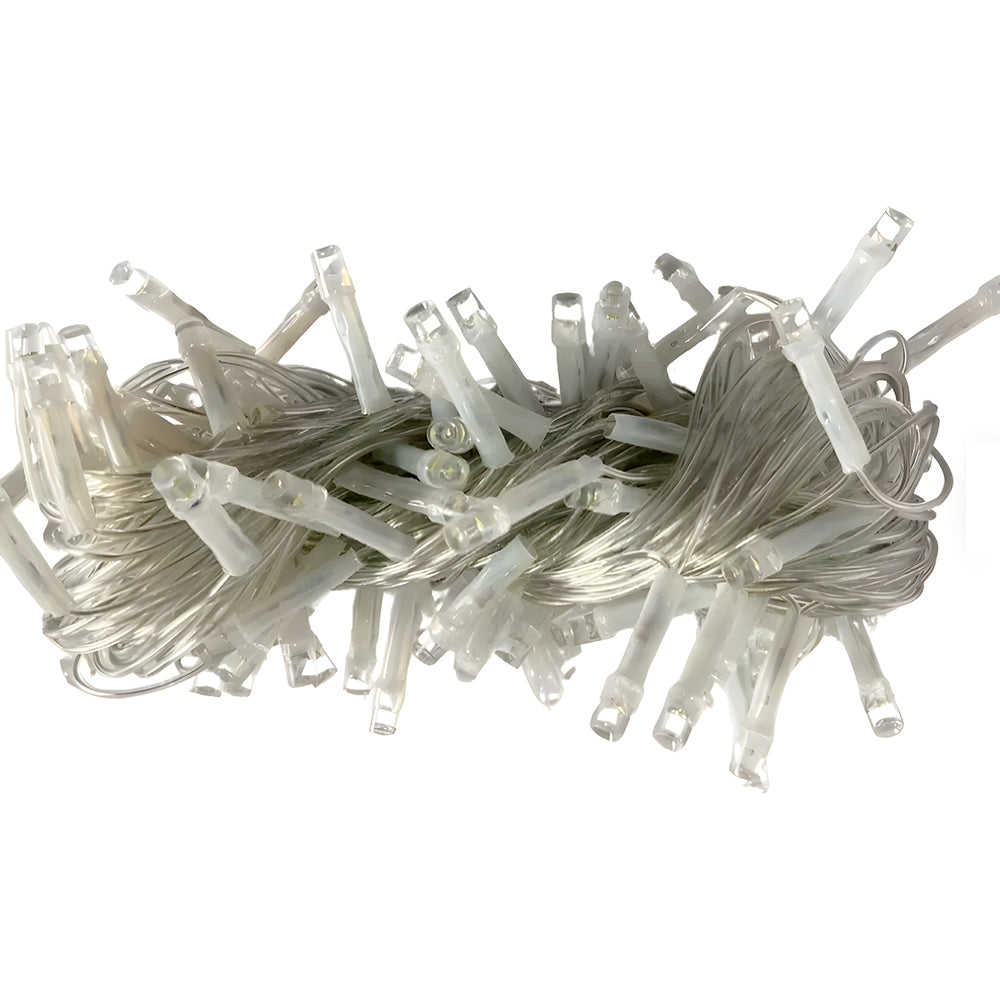 Conjunto 100 LEDs Branco, Pisca-Pisca, 8 Funções, Fio Transparente, 8 Metros Comprimento, 5W, 220V, 85201