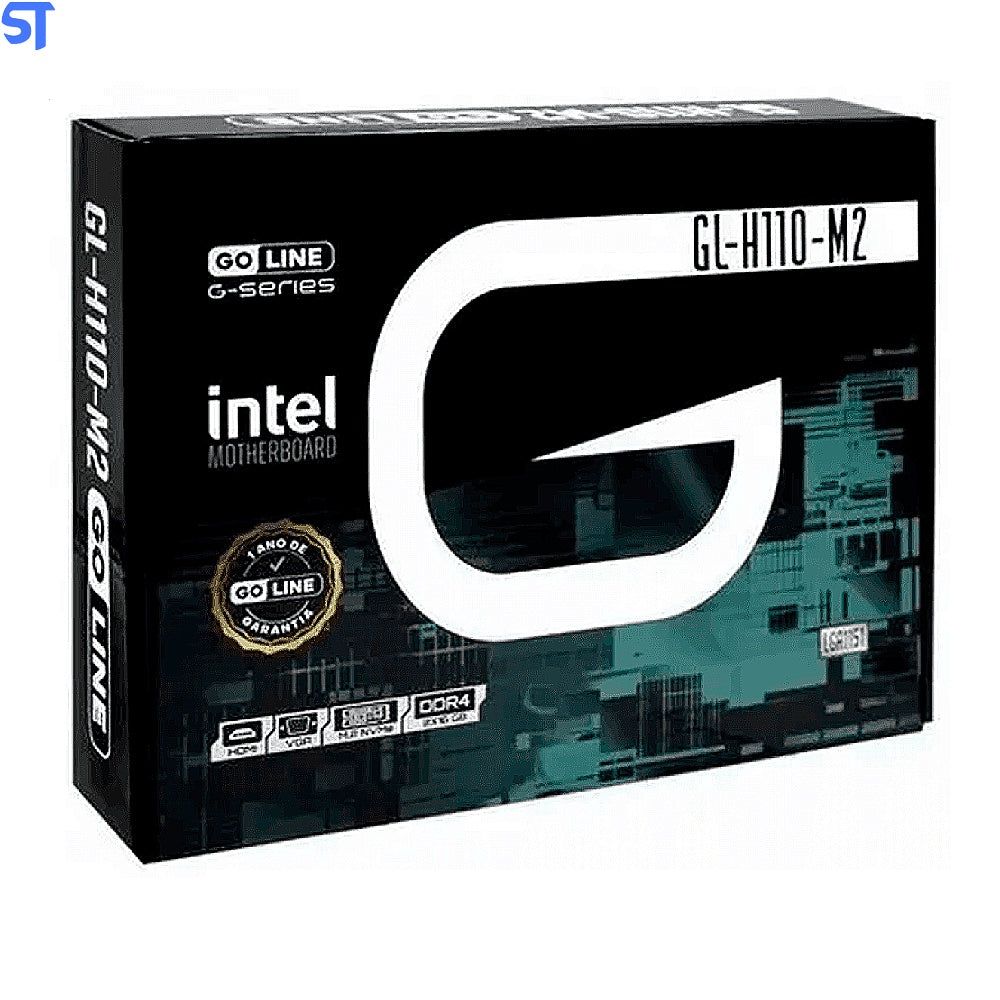 Placa Mãe Goline H110M-GD4 / LGA1151 / DDR4 (LAN Gigabit 1000MB & M.2 NVME) (6ª/7ª Geração Intel)