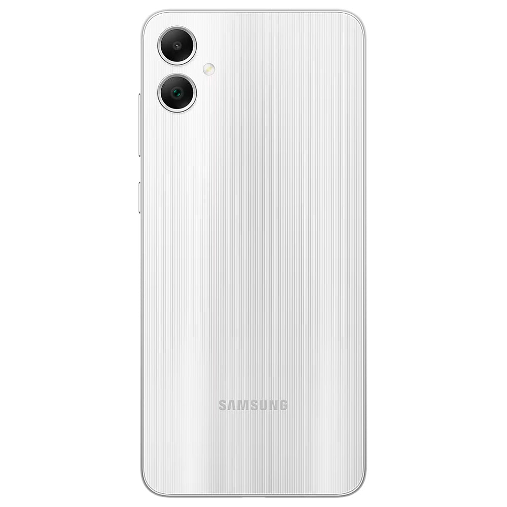 Smartphone Samsung Galaxy A05 Prata 128GB, 4GB RAM, Octa-Core, Bateria 5000mAh, Tela Infinita de 6.7" Câm Traseira Dupla
